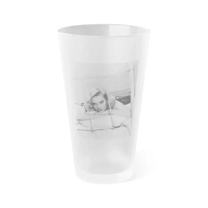 Diane McBain #02 (Vintage Female Icon) Frosted Pint Glass 16oz 16oz Frosted - Go Mug Yourself
