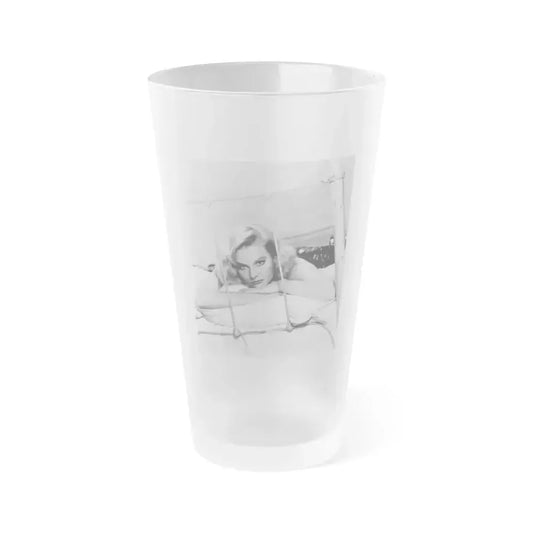Diane McBain #02 (Vintage Female Icon) Frosted Pint Glass 16oz 16oz Frosted - Go Mug Yourself