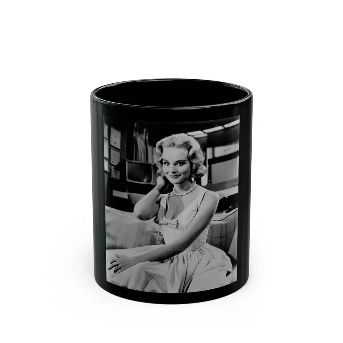 Diane McBain #03 (Vintage Female Icon) Black Coffee Mug 11oz - Go Mug Yourself