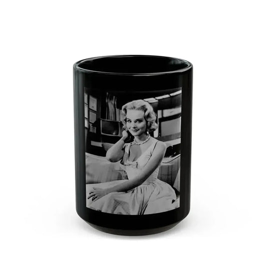 Diane McBain #03 (Vintage Female Icon) Black Coffee Mug 15oz - Go Mug Yourself