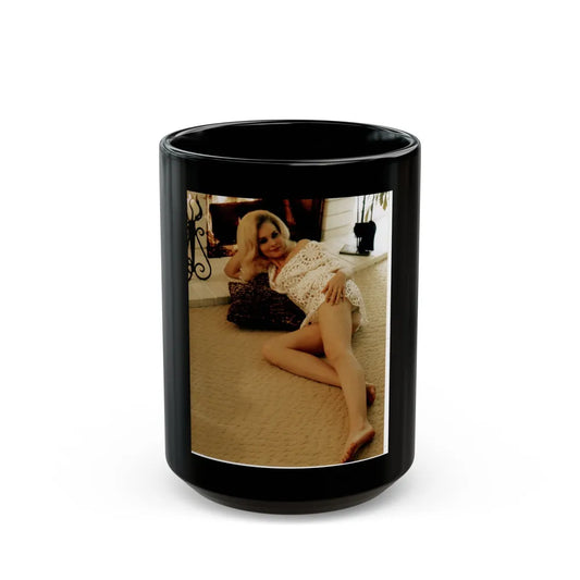 Diane McBain #04 (Vintage Female Icon) Black Coffee Mug-15oz-Go Mug Yourself