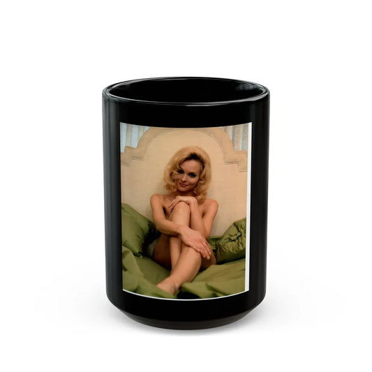 Diane McBain #08 (Vintage Female Icon) Black Coffee Mug-15oz-Go Mug Yourself