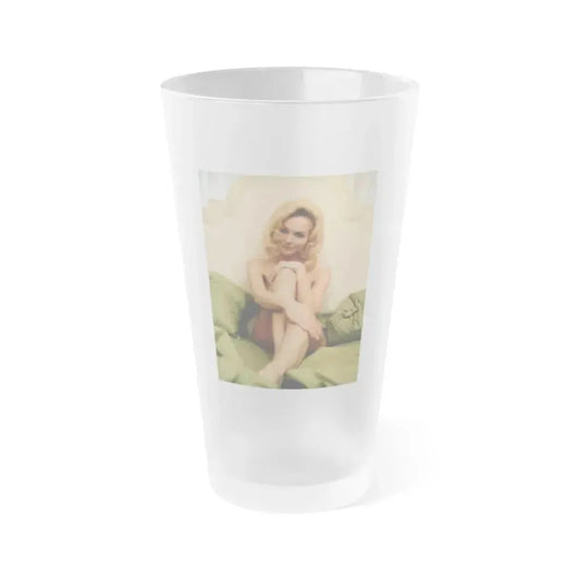Diane McBain #08 (Vintage Female Icon) Frosted Pint Glass 16oz 16oz Frosted - Go Mug Yourself