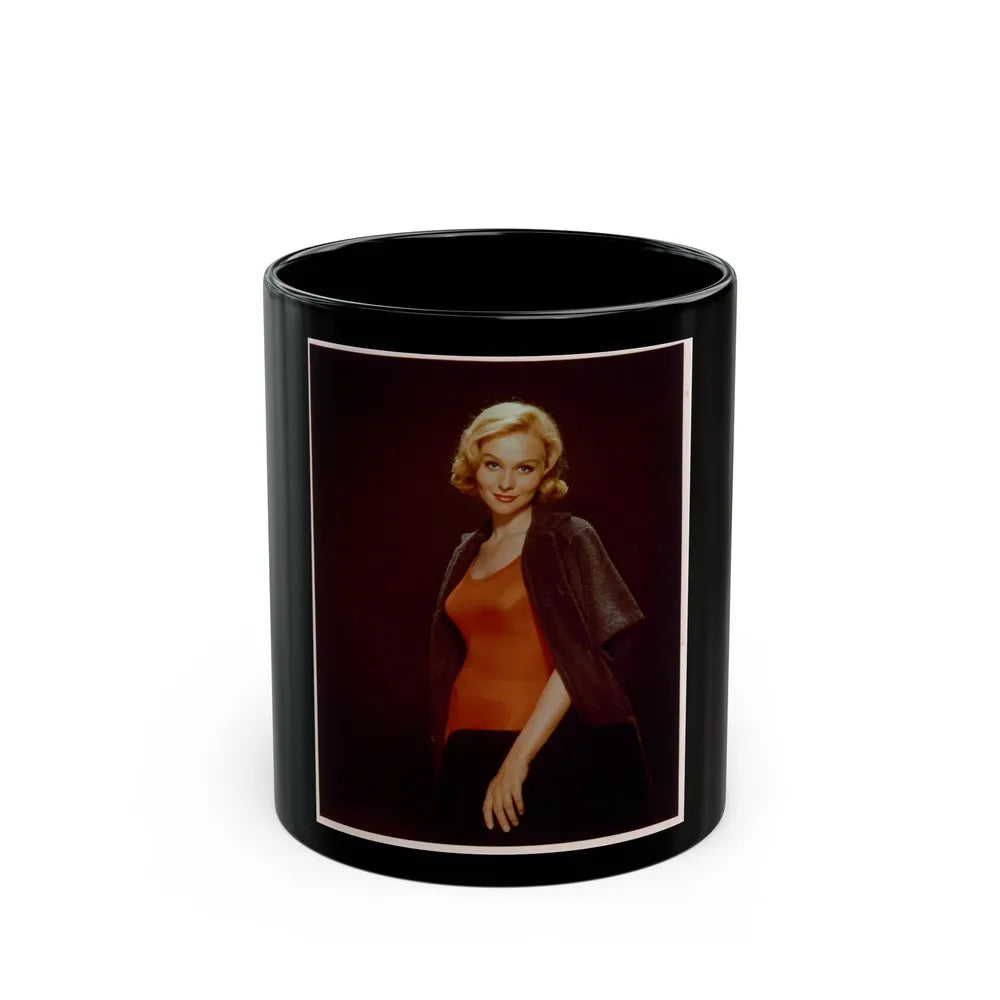 Diane McBain #11 (Vintage Female Icon) Black Coffee Mug-11oz-Go Mug Yourself