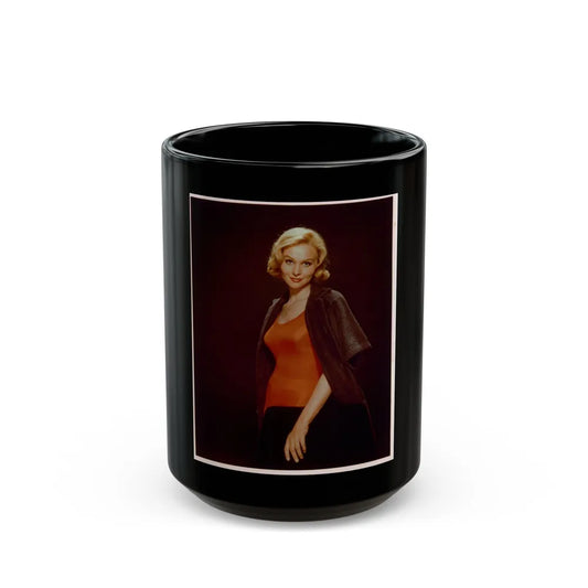 Diane McBain #11 (Vintage Female Icon) Black Coffee Mug-15oz-Go Mug Yourself