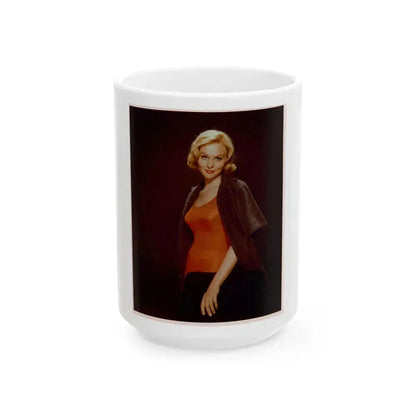 Diane McBain #11 (Vintage Female Icon) White Coffee Mug 15oz - Go Mug Yourself