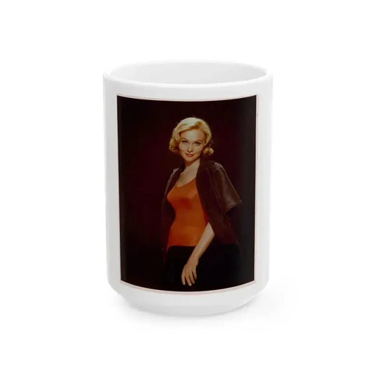 Diane McBain #11 (Vintage Female Icon) White Coffee Mug 15oz - Go Mug Yourself