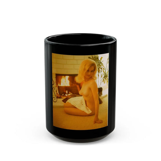 Diane McBain #14 (Vintage Female Icon) Black Coffee Mug-15oz-Go Mug Yourself