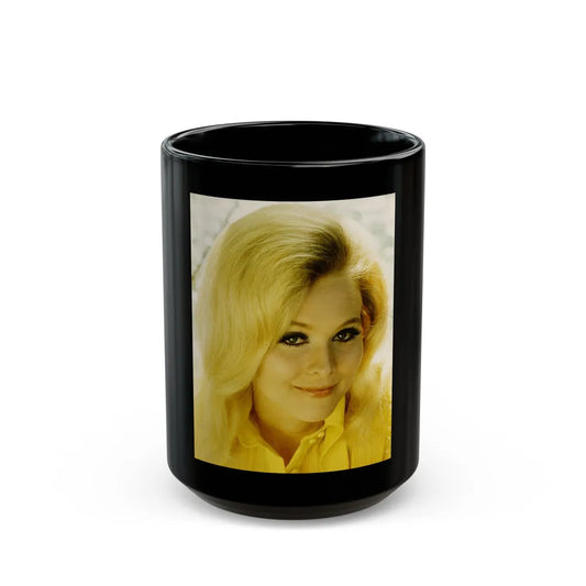 Diane McBain #16 (Vintage Female Icon) Black Coffee Mug-15oz-Go Mug Yourself