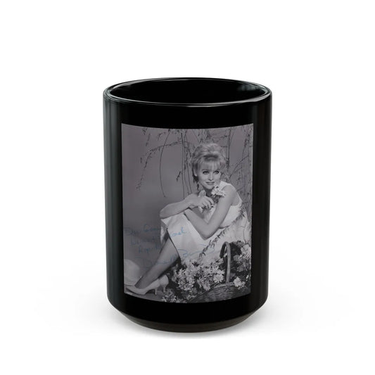 Diane McBain #22 (Vintage Female Icon) Black Coffee Mug-15oz-Go Mug Yourself