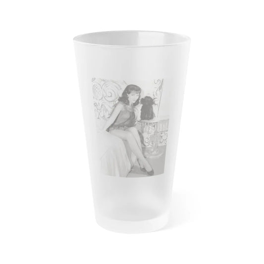 Diane McBain #23 (Vintage Female Icon) Frosted Pint Glass 16oz-16oz-Frosted-Go Mug Yourself