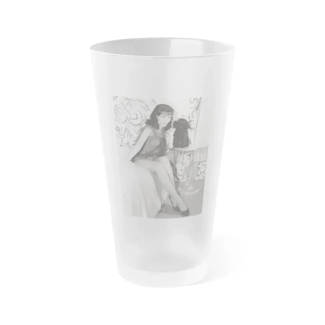 Diane McBain #23 (Vintage Female Icon) Frosted Pint Glass 16oz 16oz Frosted - Go Mug Yourself