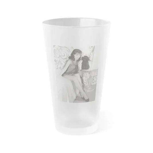 Diane McBain #23 (Vintage Female Icon) Frosted Pint Glass 16oz 16oz Frosted - Go Mug Yourself