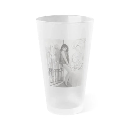 Diane McBain #24 (Vintage Female Icon) Frosted Pint Glass 16oz 16oz Frosted - Go Mug Yourself