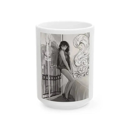 Diane McBain #24 (Vintage Female Icon) White Coffee Mug 15oz - Go Mug Yourself