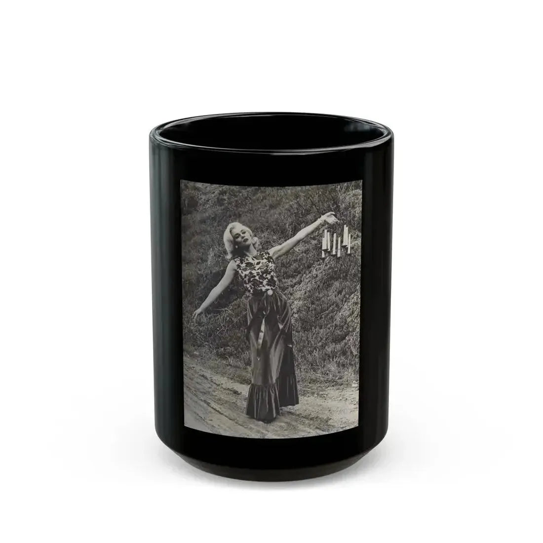 Diane McBain #27 (Vintage Female Icon) Black Coffee Mug 15oz - Go Mug Yourself