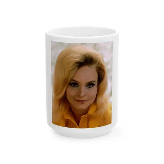 Diane McBain #28 (Vintage Female Icon) White Coffee Mug 15oz - Go Mug Yourself