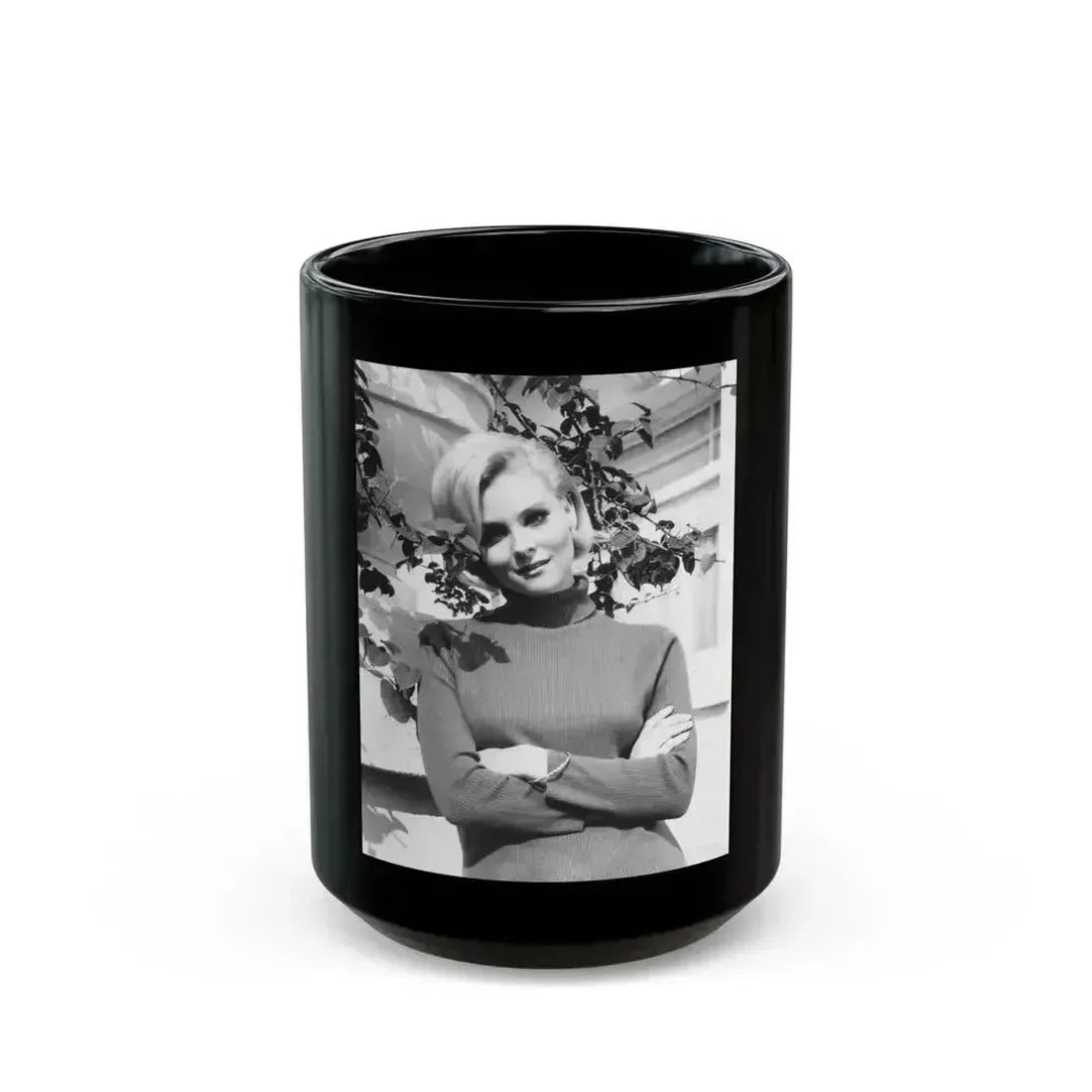 Diane McBain #33 (Vintage Female Icon) Black Coffee Mug 15oz - Go Mug Yourself