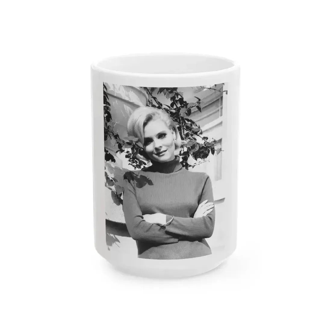 Diane McBain #33 (Vintage Female Icon) White Coffee Mug 15oz - Go Mug Yourself