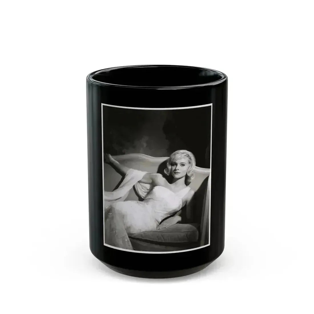 Diane McBain #39 (Vintage Female Icon) Black Coffee Mug 15oz - Go Mug Yourself