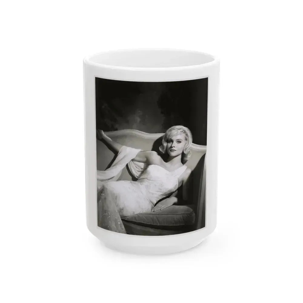 Diane McBain #39 (Vintage Female Icon) White Coffee Mug 15oz - Go Mug Yourself