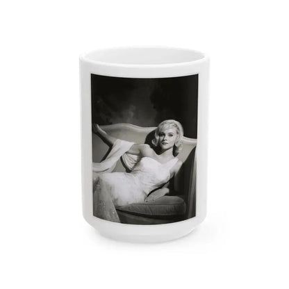 Diane McBain #39 (Vintage Female Icon) White Coffee Mug 15oz - Go Mug Yourself