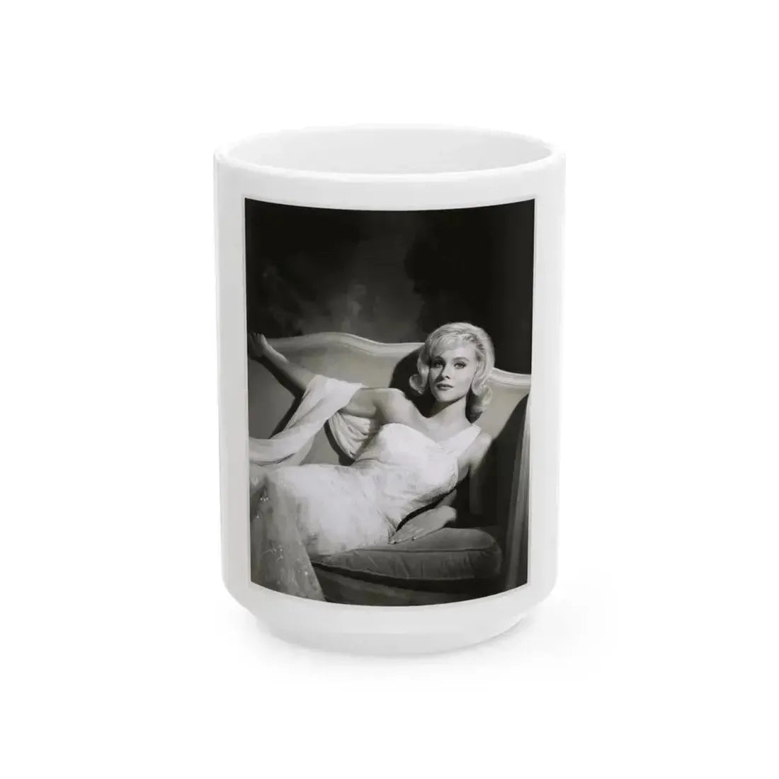 Diane McBain #39 (Vintage Female Icon) White Coffee Mug 15oz - Go Mug Yourself