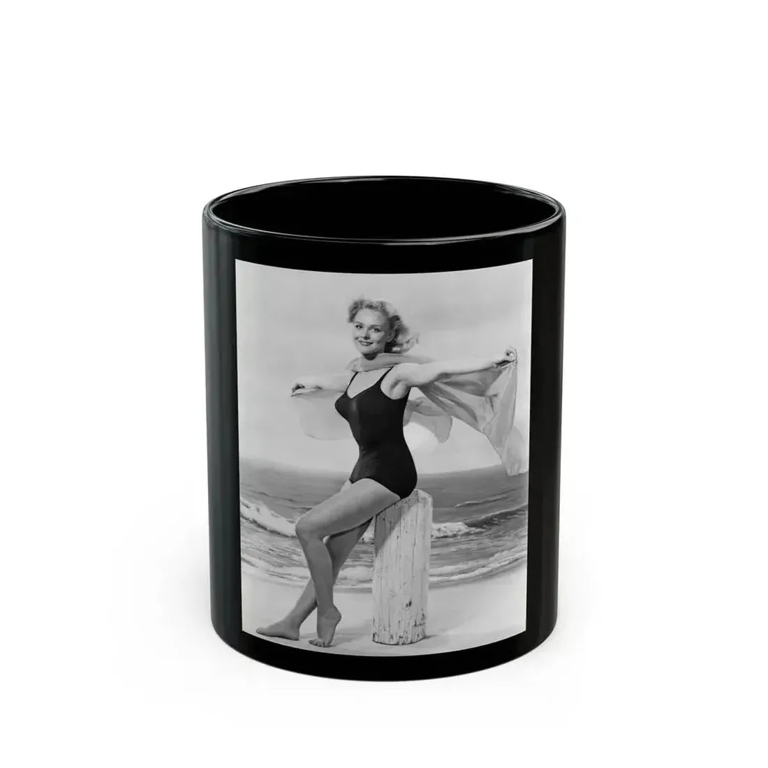 Diane McBaine #09 (Vintage Female Icon) Black Coffee Mug 11oz - Go Mug Yourself