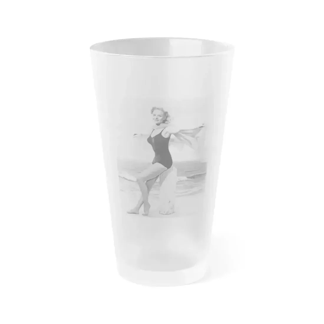Diane McBaine #09 (Vintage Female Icon) Frosted Pint Glass 16oz 16oz Frosted - Go Mug Yourself
