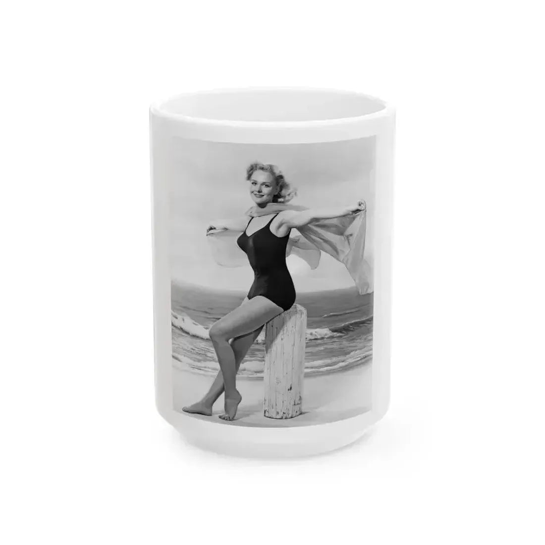 Diane McBaine #09 (Vintage Female Icon) White Coffee Mug 15oz - Go Mug Yourself