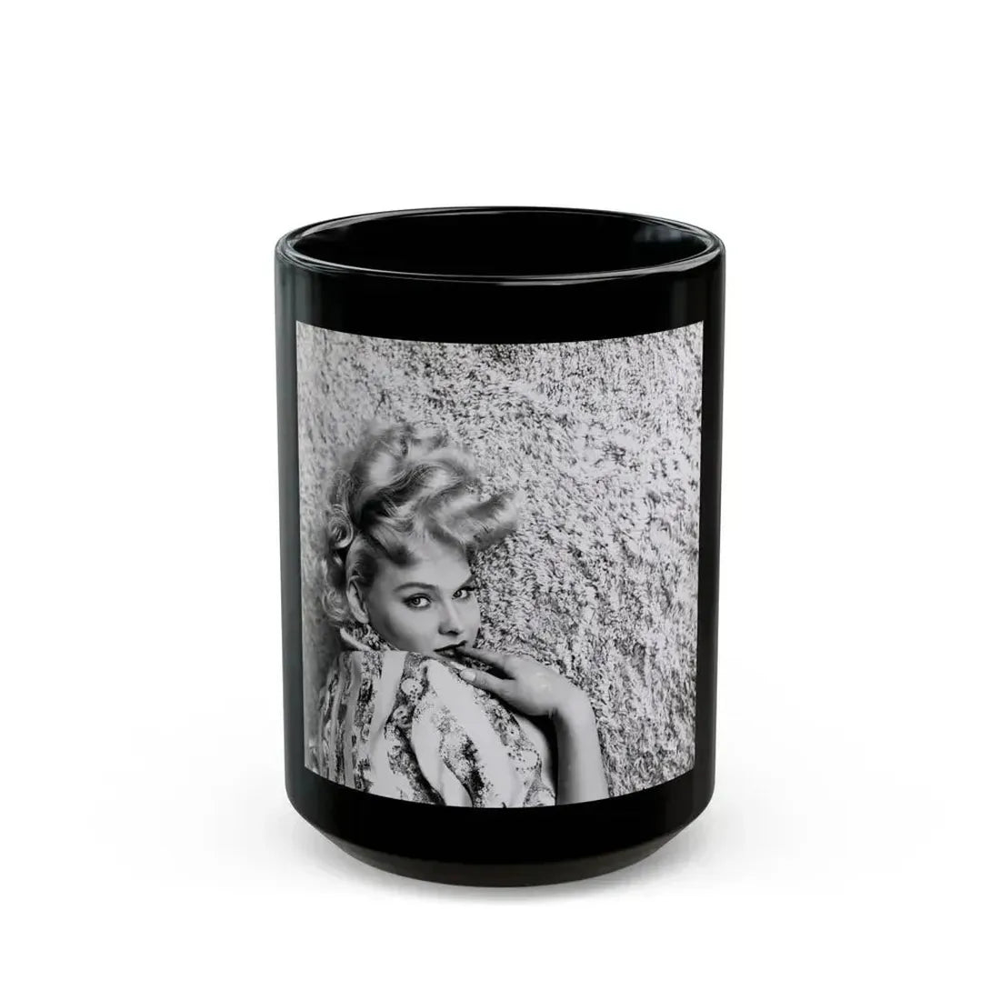 Diane McBaine #12 (Vintage Female Icon) Black Coffee Mug 15oz - Go Mug Yourself