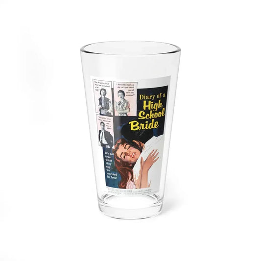 DIARY OF A HIGH SCHOOL BRIDE 1959 Movie Poster - Pint Glass 16oz 16oz - Go Mug Yourself