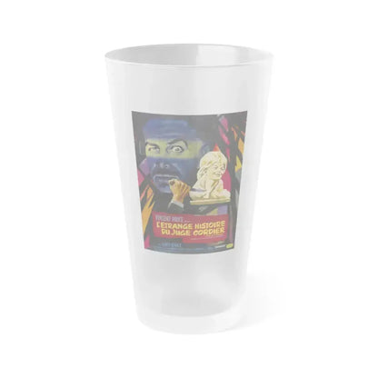 DIARY OF A MADMAN (FRENCH) 1963 Movie Poster - Frosted Pint Glass 16oz 16oz Frosted - Go Mug Yourself
