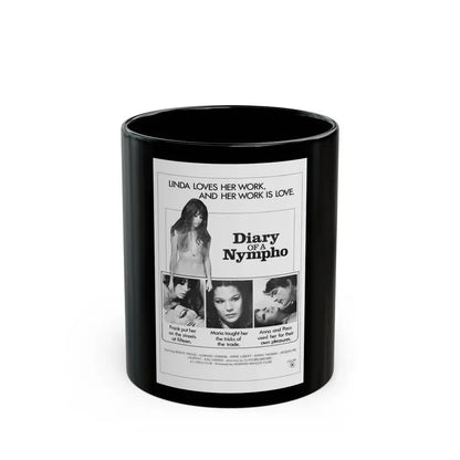 DIARY OF A NYMPHO 1973 Movie Poster - Black Coffee Mug 11oz - Go Mug Yourself