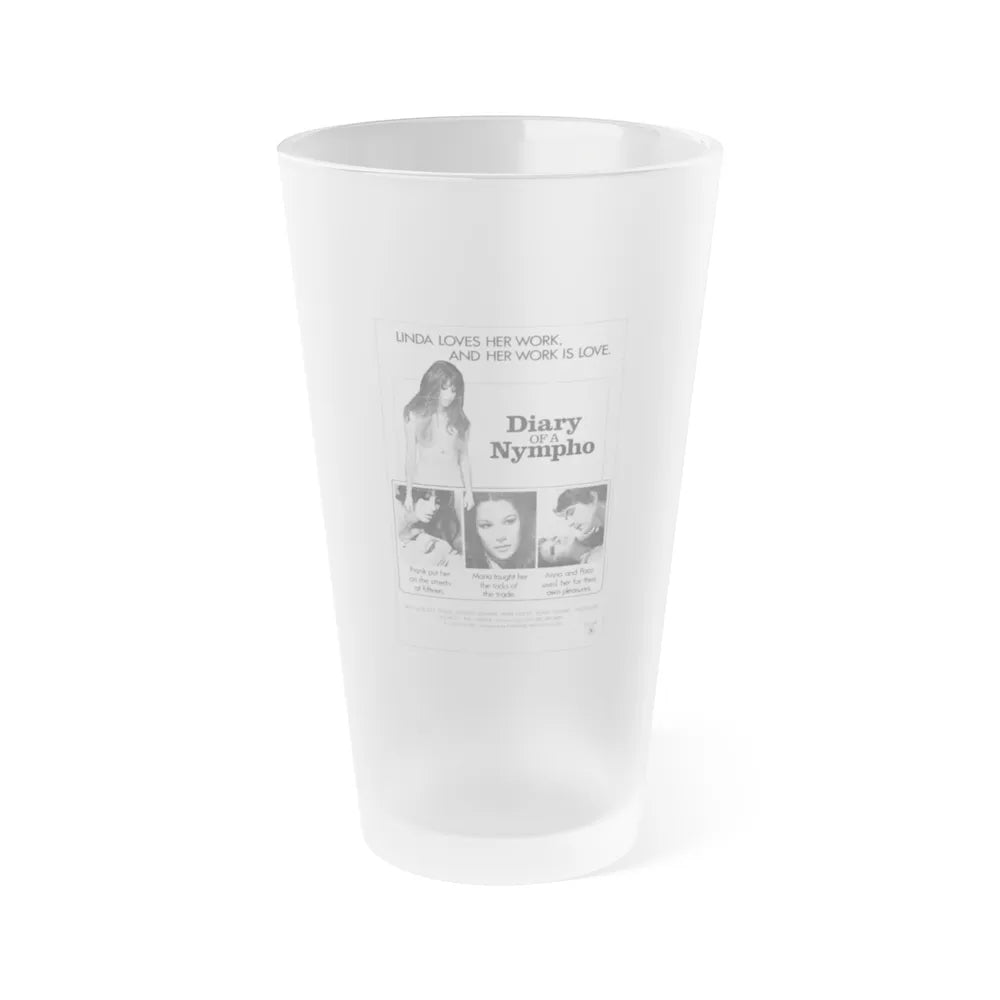 DIARY OF A NYMPHO 1973 Movie Poster - Frosted Pint Glass 16oz-16oz-Frosted-Go Mug Yourself