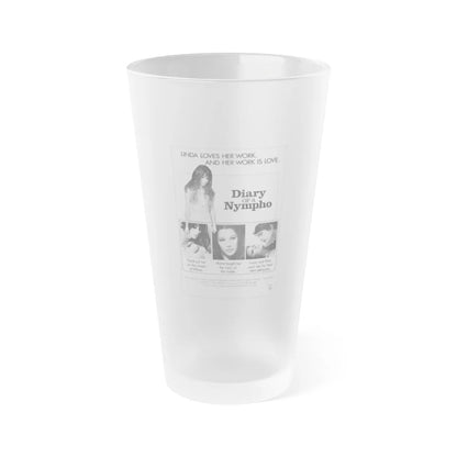 DIARY OF A NYMPHO 1973 Movie Poster - Frosted Pint Glass 16oz-16oz-Frosted-Go Mug Yourself