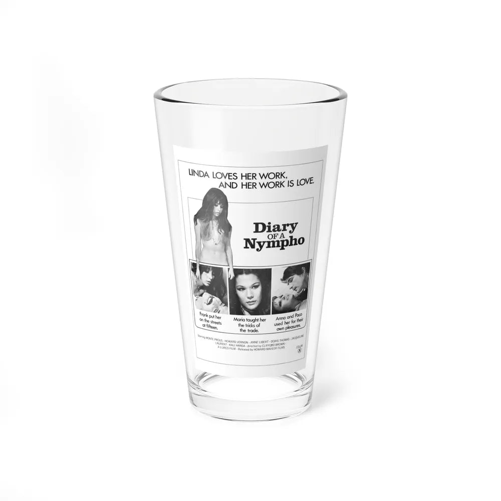 DIARY OF A NYMPHO 1973 Movie Poster - Pint Glass 16oz-16oz-Go Mug Yourself