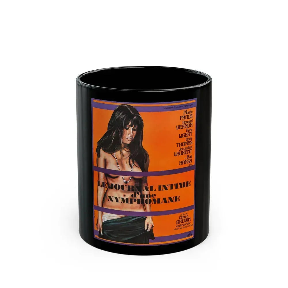 DIARY OF A NYMPHO (2) 1973 Movie Poster - Black Coffee Mug 11oz - Go Mug Yourself
