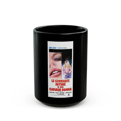 DIARY OF A NYMPHO (ITALIAN) 1973 Movie Poster - Black Coffee Mug 15oz - Go Mug Yourself