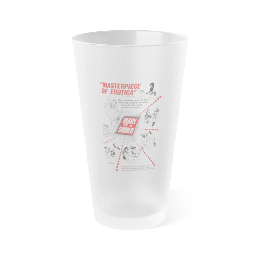 DIARY OF A SINNER 1974 Movie Poster - Frosted Pint Glass 16oz-16oz-Frosted-Go Mug Yourself