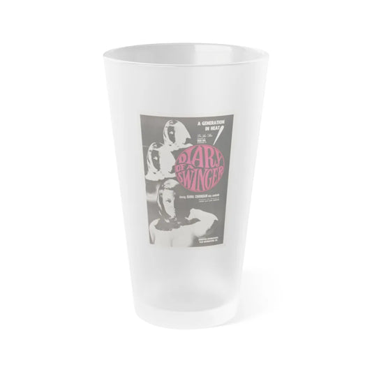 DIARY OF A SWINGER 1967 Movie Poster - Frosted Pint Glass 16oz-16oz-Frosted-Go Mug Yourself