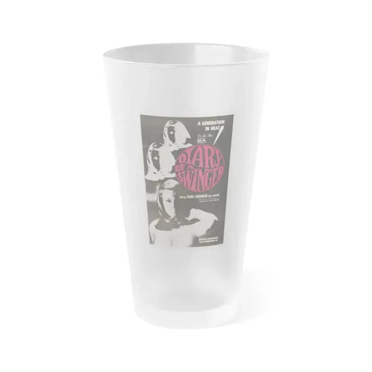 DIARY OF A SWINGER 1967 Movie Poster - Frosted Pint Glass 16oz 16oz Frosted - Go Mug Yourself
