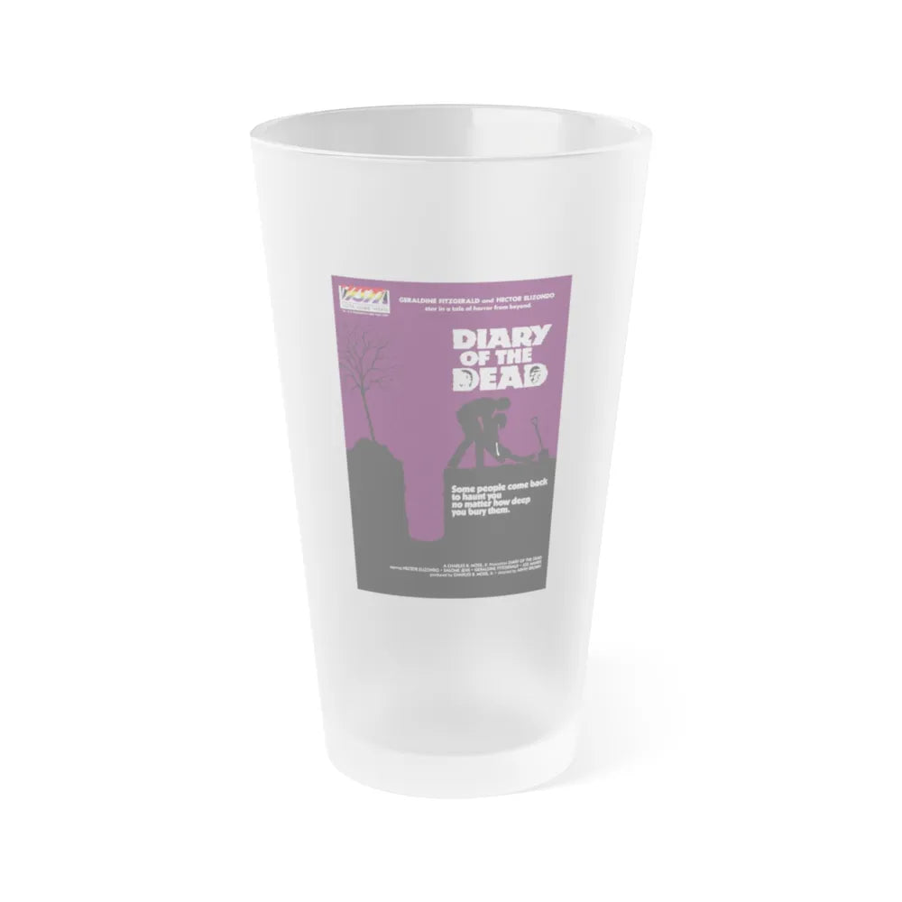 DIARY OF THE DEAD 1976 Movie Poster - Frosted Pint Glass 16oz-16oz-Frosted-Go Mug Yourself