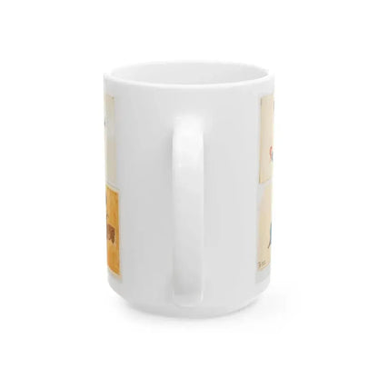 Dick and Jane illustration, Group of 4 (Scott, Foresman & Co., 1951) - White Coffee Mug - Go Mug Yourself
