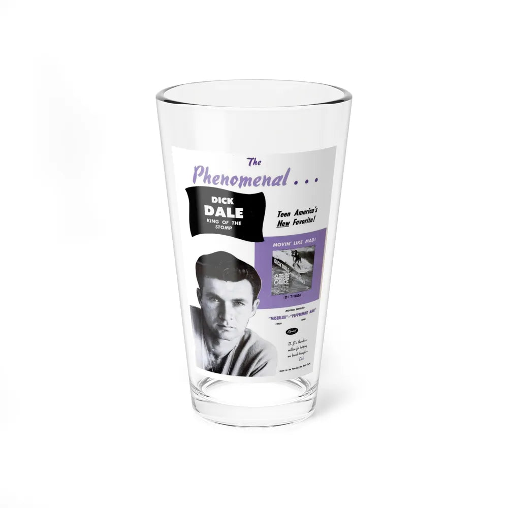 Dick Dale And His Deltones 1963 II (Music Poster) Pint Glass 16oz-16oz-Go Mug Yourself