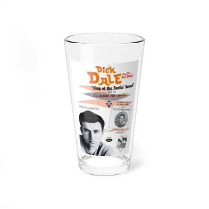 Dick Dale And His Deltones 1963 III (Music Poster) Pint Glass 16oz-16oz-Go Mug Yourself