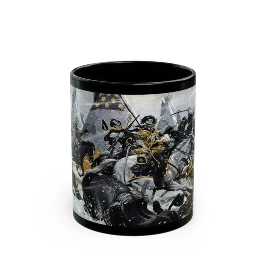 Did a Woman Die With Custer, Cavalier magazine, July 1958 - Black Coffee Mug 11oz - Go Mug Yourself