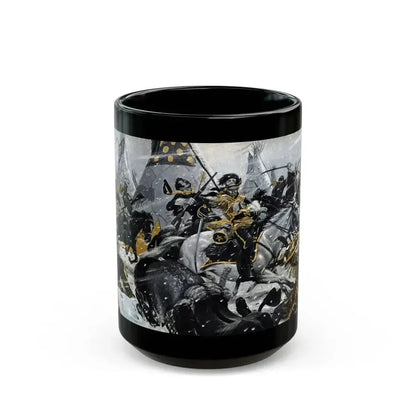 Did a Woman Die With Custer, Cavalier magazine, July 1958 - Black Coffee Mug 15oz - Go Mug Yourself