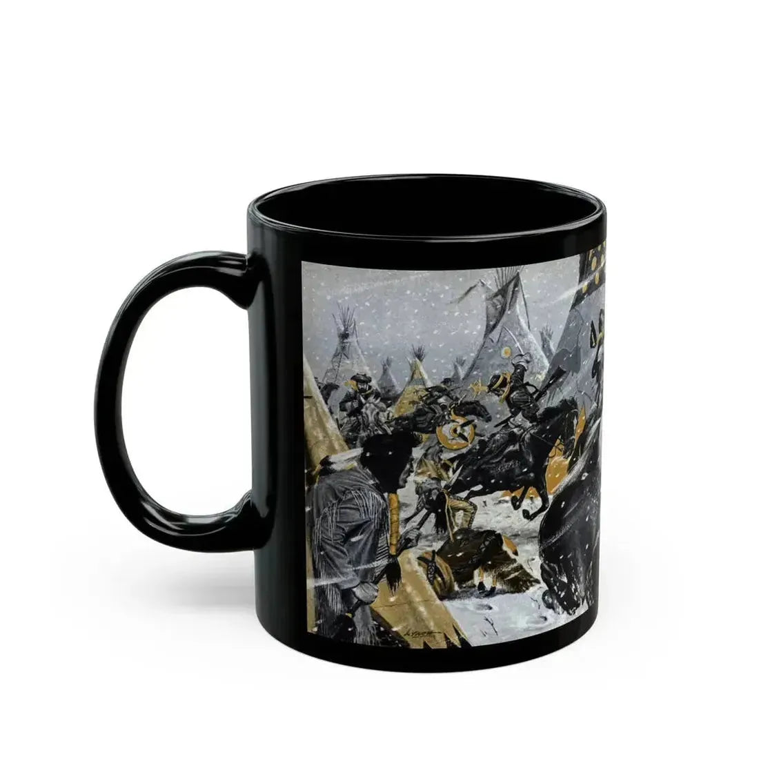 Did a Woman Die With Custer, Cavalier magazine, July 1958 - Black Coffee Mug - Go Mug Yourself