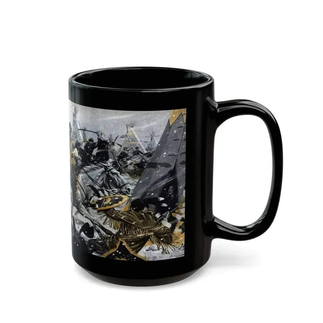 Did a Woman Die With Custer, Cavalier magazine, July 1958 - Black Coffee Mug - Go Mug Yourself